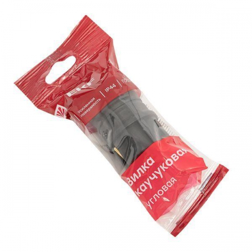 Вилка угловая 16А 2P+PE 230В IP44 каучук PROxima EKF RPS-017-16-230-44-r RPS-017-16-230-44-r