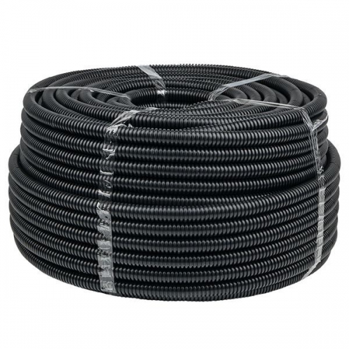 Труба гофрированная FRHF d20мм с протяжкой черн. (уп.100м) Plast PROxima EKF FRHF-20 FRHF-20