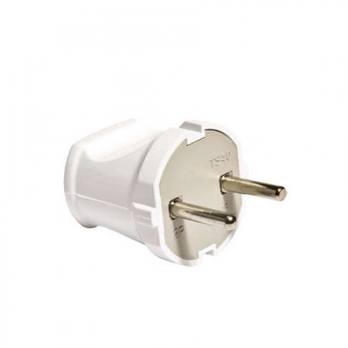 Вилка электрич. без заземл. бел. 6А 250В (еврослот) UNIVersal А113 А113