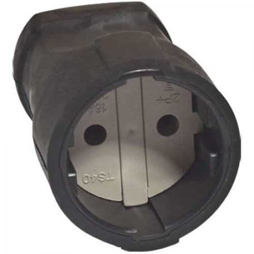 Штепсель без заземл. ПВХ-облив черн. UNIVersal ОА0150 ОА0150