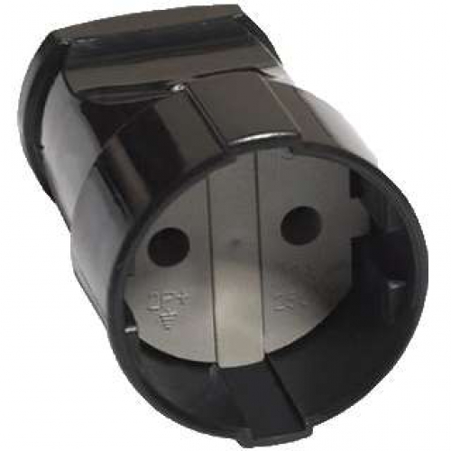 Штепсель без заземл. черн. UNIVersal А0115 А0115