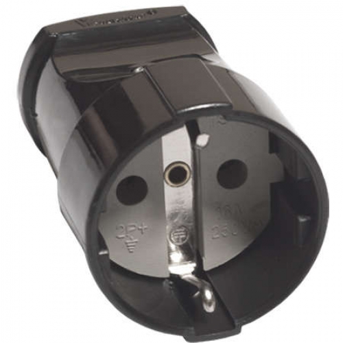 Штепсель с заземл. черн. 16А 250В (еврослот) UNIVersal А1020 А1020