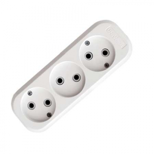 Колодка удлинителя 3-м АВС-пл. без заземл. UNIVersal E203 E203