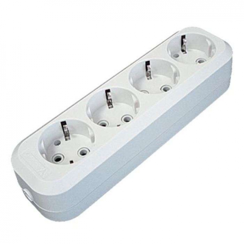 Колодка удлинителя 4-м АВС-пл. с заземл. UNIVersal E304 E304