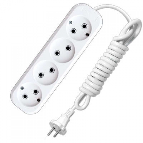 Удлинитель 4х2м без заземления 10А IP20 Е-204 АБС-пл. ПВС 2х0.75 UNIVersal 9634266 9634266