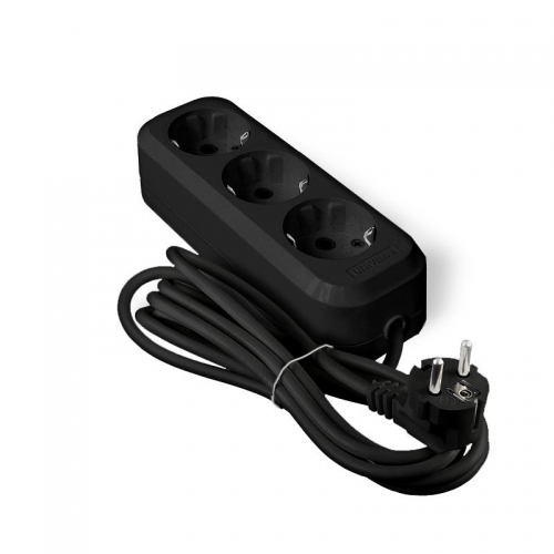 Удлинитель 3х3м с заземл. 10А IP20 У10-554 ПВС 3х0.75 черн. UNIVersal 1982 1982