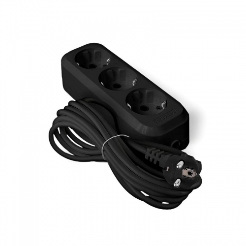 Удлинитель 3х5м с заземл. 10А IP20 У10-554 ПВС 3х0.75 черн. UNIVersal 1983 1983