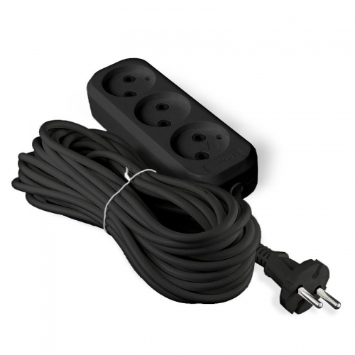 Удлинитель 3х5м без заземл. 6А IP20 У6-639М ПВС 2х0.75 черн. UNIVersal 2006 2006
