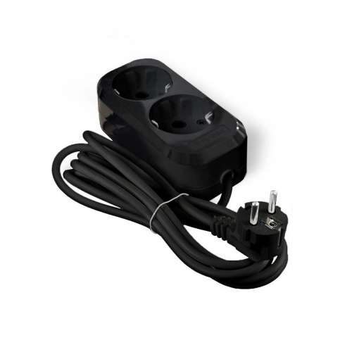 Удлинитель 2х3м с заземл. 16А IP20 Е-302 ПВС 3х1 АБС-пластик черн. UNIVersal 2176 2176