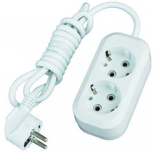 Удлинитель 2х2м с заземлением 16А IP20 Е-302 АБС-пл. ПВС 3х1 UNIVersal 9631972 9631972