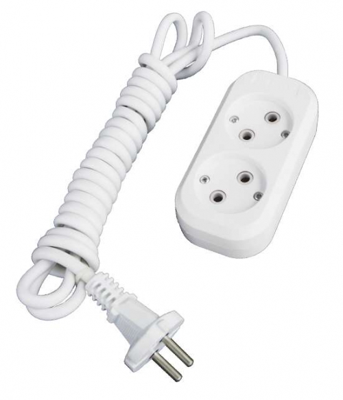 Удлинитель 2х5м без заземления 10А IP20 Е-202 АБС-пл. ПВС 2х0.75 UNIVersal 9631961 9631961