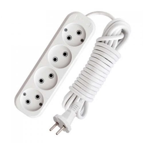 Удлинитель 4х5м без заземления 10А IP20 Е-204 АБС-пл. ПВС 2х0.75 UNIVersal 9631969 9631969