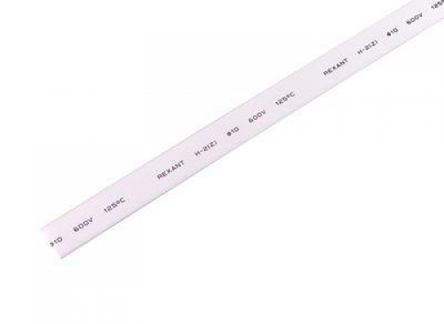 Трубка термоусадочная 10.0/5.0 1м бел. REXANT 21-0001 21-0001