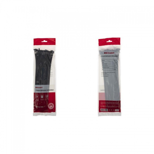 Хомут кабельный 3.6х300 нейл. черн. (уп.100шт) Rexant 07-0301 07-0301