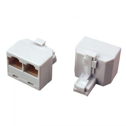 Переходник сетевой LAN штекер 8Р8С (RJ-45)-2 гнезда 8Р8С (RJ-45) Rexant 06-0113-B 06-0113-B
