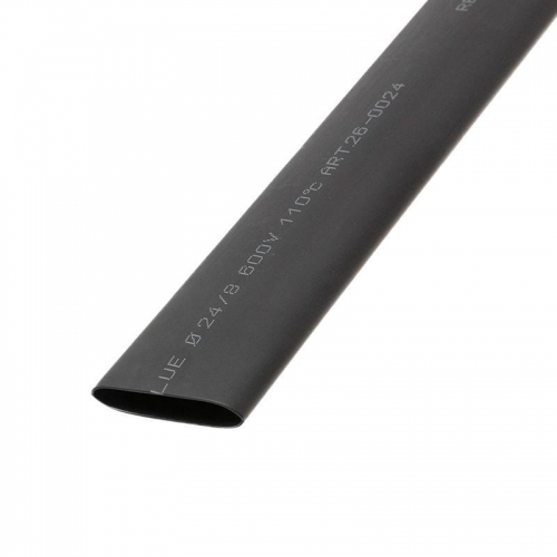 Трубка термоусадочная двустенная клеевая 24/8 (3:1) 1м черн. Rexant 26-0024 26-0024