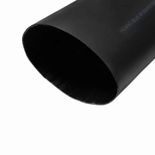 Трубка термоусадочная тонкостен. 160.0/50.0 с клеем (3:1) 1м черн. Rexant 26-0160 26-0160