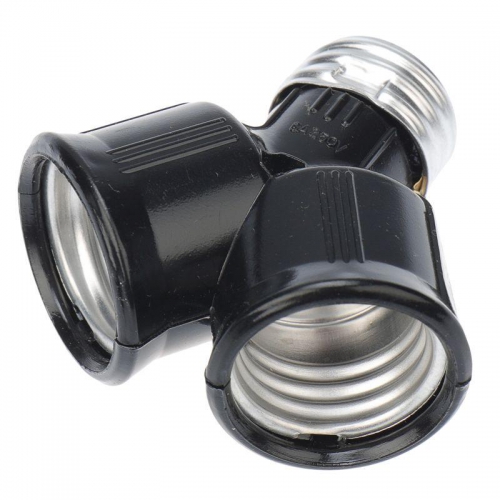 Разветвитель цокольный E27-2хE27 черн. Rexant 11-8860 ноя.60