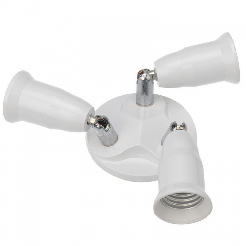 Разветвитель цокольный E27-3хE27 (поворотный цоколь) бел. Rexant 11-8863 ноя.63