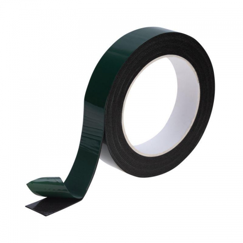 Скотч двухстор. 25ммх5м зел. на черной основе REXANT 09-6125 сен.25