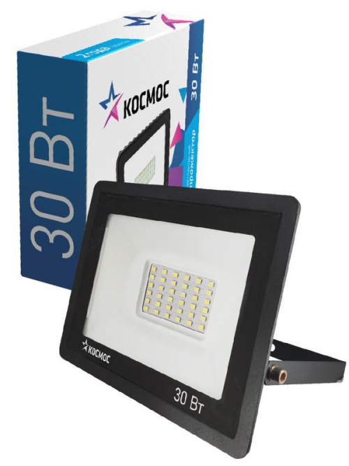 Прожектор светодиодный 30Вт 6500К IP65 2400лм КОСМОС K_PR5_LED_30 K_PR5_LED_30
