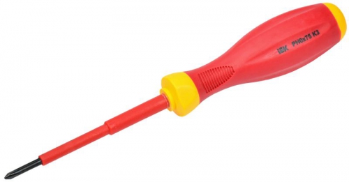 Отвертка диэлектрическая крестовая PH0х75 K3 1000В ARMA2L 3 IEK A2L3-SC30-K3-PH-00-075 A2L3-SC30-K3-PH-00-075