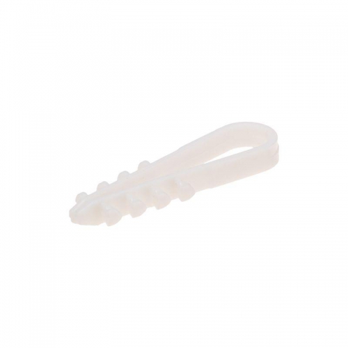 Дюбель-хомут 5-10 для круглого кабеля бел. (уп.100шт) Rexant 07-4501 07-4501