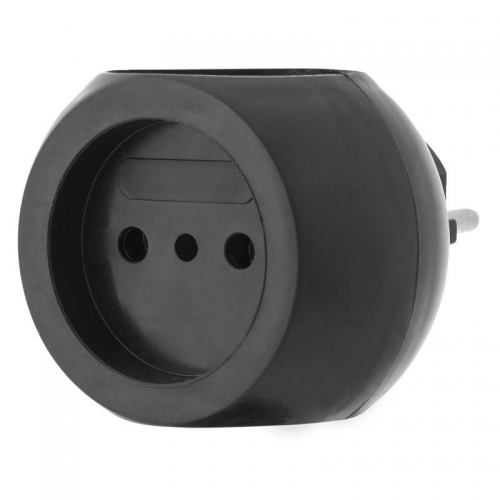 Разветвитель 3-м 6А IP20 Шар 220В черн. Rexant 11-1063-1 11-1063-1