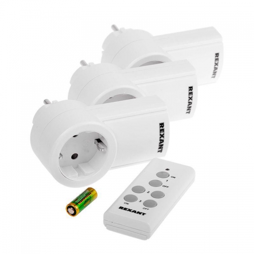 Розетка радиоуправляемая с пультом RX-003 (один пульт три розетки) Rexant 10-6030 окт.30