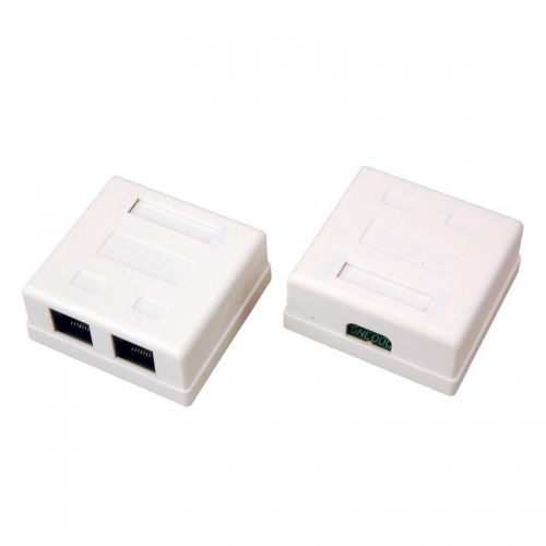 Розетка сетевая LAN на стену 2 гнездо 8Р8С (RJ-45) 5кат. Rexant 06-0105-C 06-0105-C