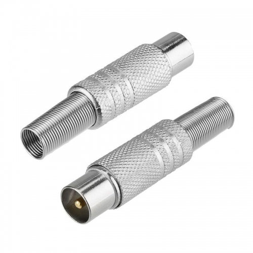 Разъем антенный на кабель штекер-TV никель с пружиной (блист.) Rexant 06-0016-A 06-0016-A