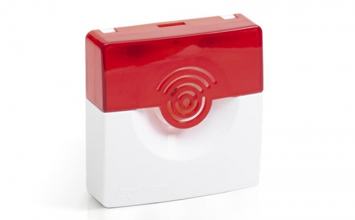 Оповещатель охранно-пожарный комбинированный свето-звуковой ОПОП 124-7 12В корпус бел./красн. Рубеж Rbz-226683 Rbz-226683