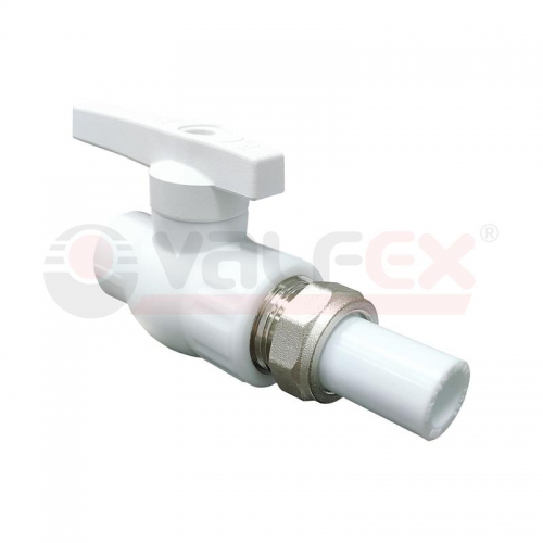 Кран шаровой 20х3/4дюйм полнопроходной с односторонним разъемным соединением (40/10) бел. VALFEX 20244020 20244020