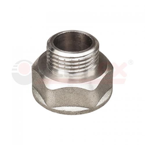 Переходник никелированный ВР 1дюйм-НР 1/2дюйм (140/10) VALFEX VF.592.N.100.012 VF.592.N.100.012