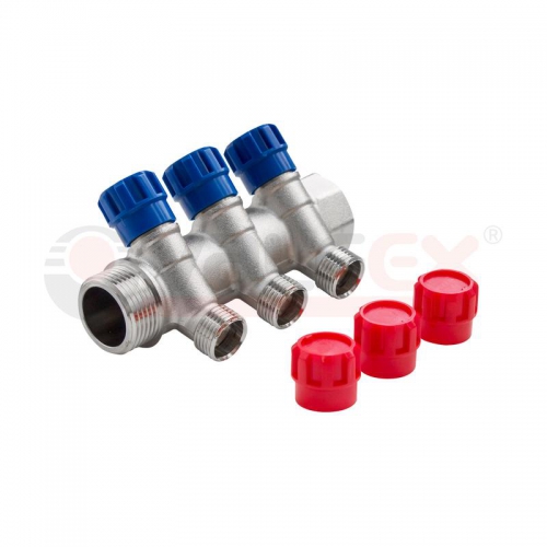 Коллектор с регул. вентилями. 1дюймх4 вых. 1/2дюйм нар.(17) К VALFEX VF.560.N.0604 VF.560.N.0604