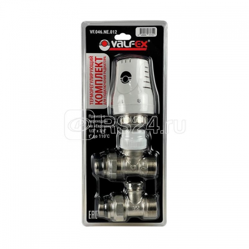 Комплект терморегулирующего оборудования для радиатора угловой с переходом на 