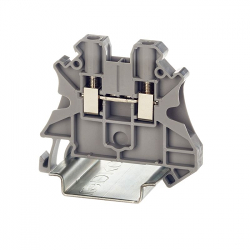 Клемма проходная винтовой зажим 2 точки подключения 4кв.мм сер. DKC TUR-4 TUR-4