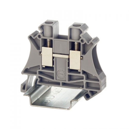 Клемма проходная винтовой зажим 2 точки подключения 10кв.мм сер. DKC TUR-10 TUR-10