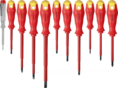 Набор отверток диэлектрических OHT-Otd01-H11 (11шт) ОНЛАЙТ 90562 90562