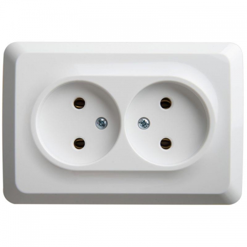 Розетка угловая 2-м ОП Этюд 16А IP20 без заземл. без защ. шторок бел. SE PA16-105B PA16-105B