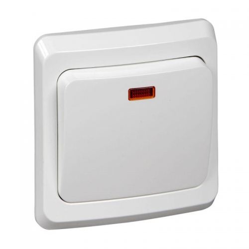 Выключатель 1-кл. СП Этюд 10А IP20 с подсветкой бел. SE BC10-005B BC10-005B