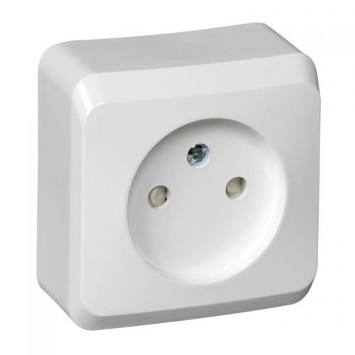 Розетка 1-м ОП Этюд 16А IP20 250В без заземл. защ. шторки бел. SE PA16-002B PA16-002B