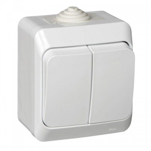 Выключатель 2-кл. ОП Этюд 10А IP44 10AX бел. SE BA10-042B BA10-042B