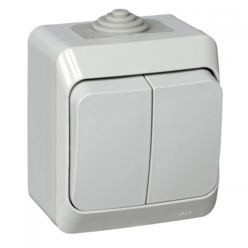 Выключатель 2-кл. ОП Этюд 10А IP44 10AX сер. SE BA10-042C BA10-042C