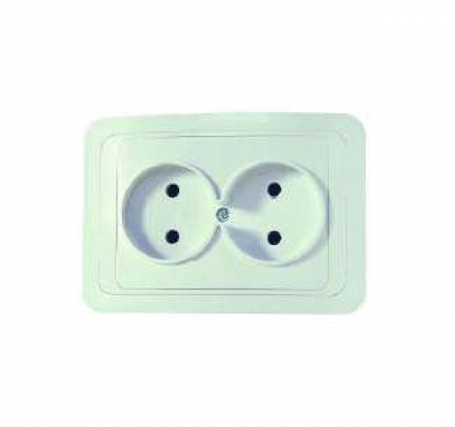 Розетка 2-м СП Mimoza 16А IP20 без заземл. бел./бел. Makel 12017 12017