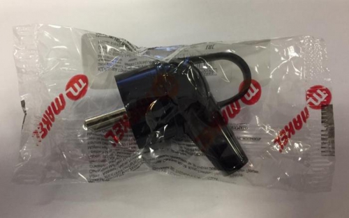 Вилка электрическая с заземл. 16А 220В черн. с кольцом Makel 10038 10038