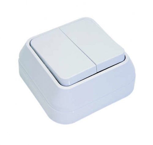 Выключатель 2-кл. ОП 10А IP20 бел. Makel 45103 45103