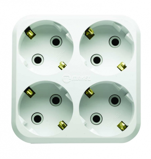 Разветвитель 4-м с заземл. (NEW) Makel 10001205 10001205