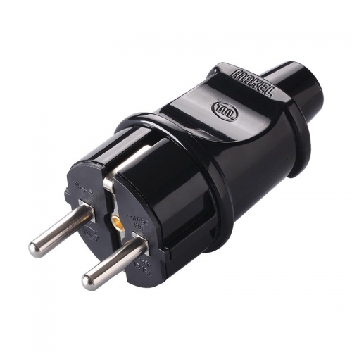 Вилка электрическая с заземл. черн. Makel 10052 10052