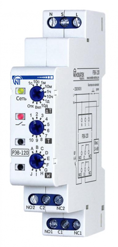 Реле времени РЭВ 120 230/240В НовАтек-Электро 3425601120 3425601120